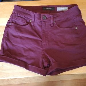 Aeropostale Maroon Midi Shorts